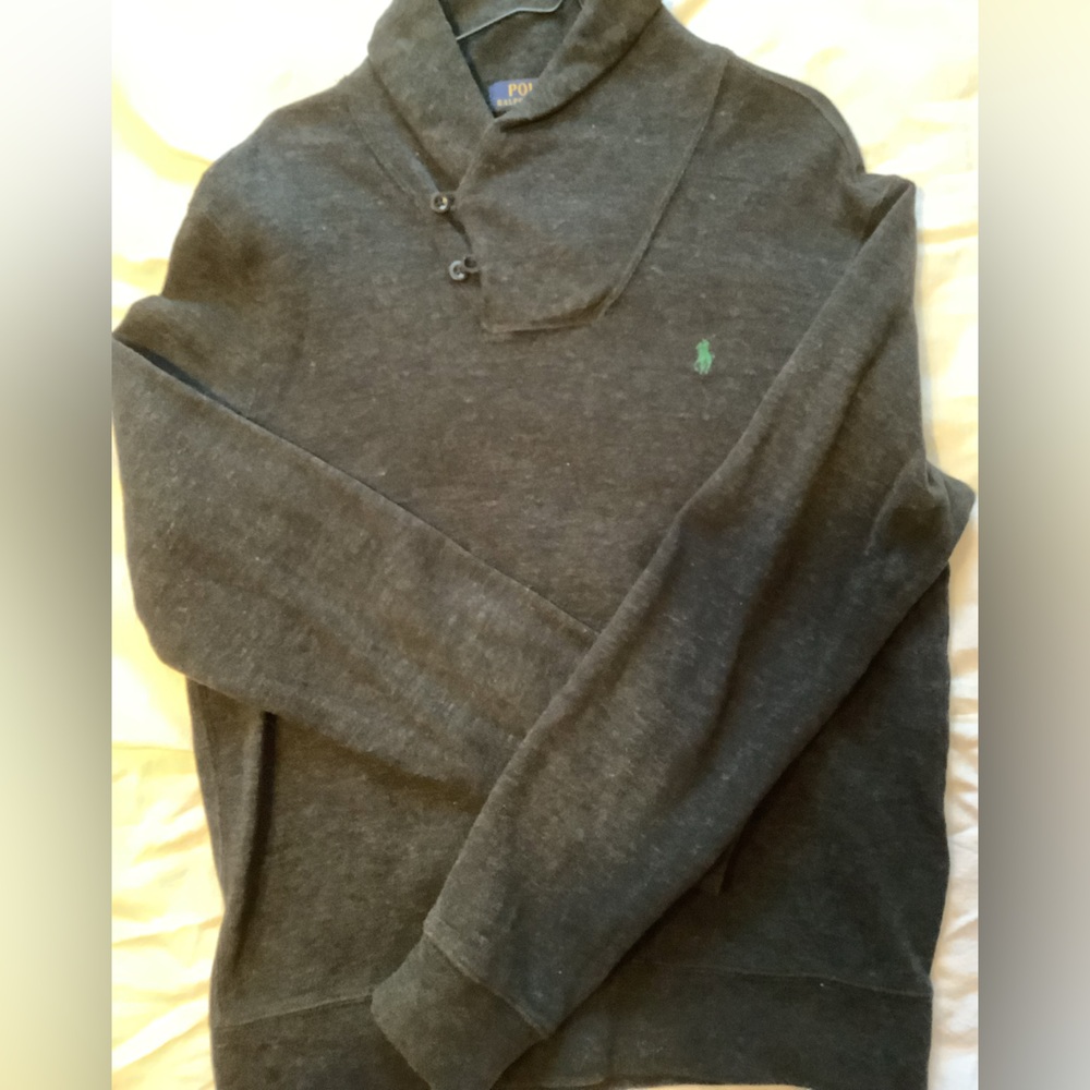 Ralph Lauren Men's Charcoal Turtleneck Sweater